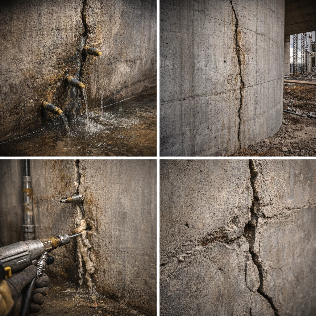 Perde Beton Çatlakları